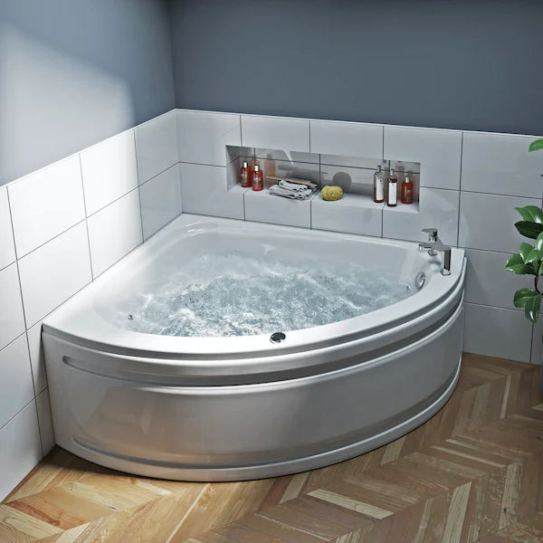 Corner jacuzzi bath top